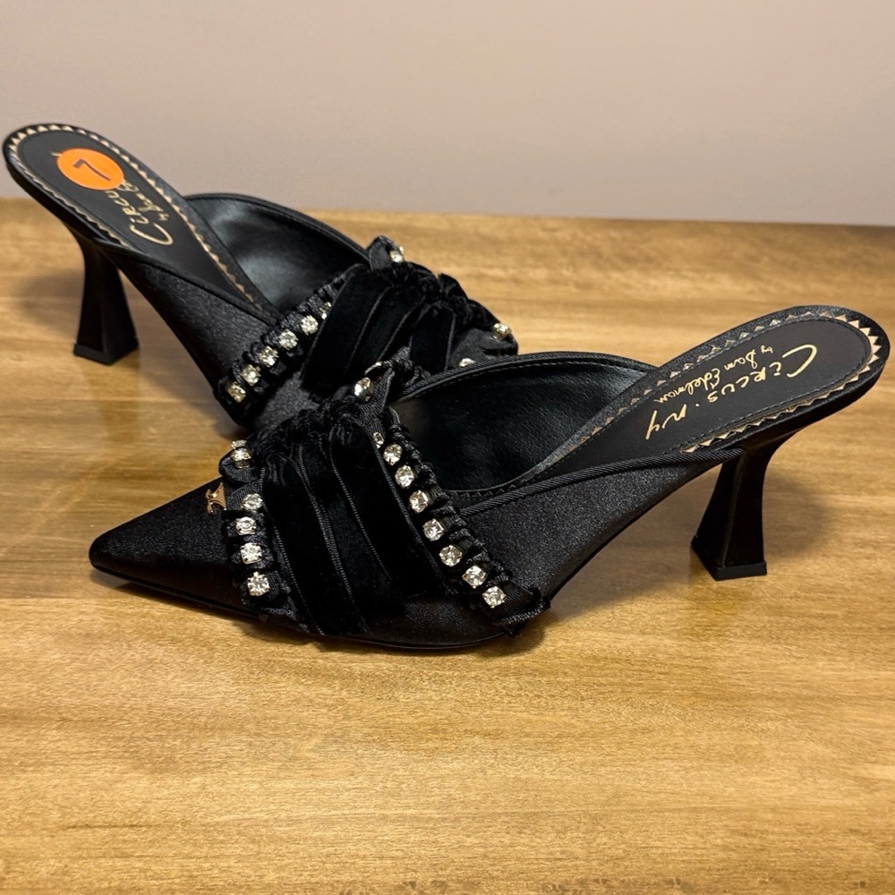 Sam Edelman Rhinestone Embellished Mules